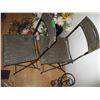 Image 2 : (2) Folding Metal Chairs, Decorative Candle Stand (27" Long)