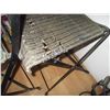 Image 4 : (2) Folding Metal Chairs, Decorative Candle Stand (27" Long)