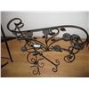 Image 5 : (2) Folding Metal Chairs, Decorative Candle Stand (27" Long)
