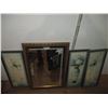 Image 1 : (3) Pictures (11x 27") and a Mirror (22x32")