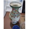 Image 2 : Clear Glass Items with Ceramic Vase (18" Tall)