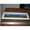 Image 1 : Saskatoon River Print (Signed Steve Voth) and Picture Frame (32 x 10 1/2")