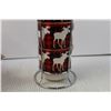 Image 3 : Gourmet Village Set of 4 Plaid Moose Mugs