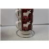 Image 5 : Gourmet Village Set of 4 Plaid Moose Mugs