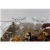 Image 4 : Various Christmas Teddy Bear Decorations, (3) Glass Vases