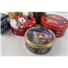 Image 2 : (3) Christmas Tins, Coca Cola Tin, Various Other Tins