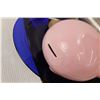 Image 2 : (2) Glasses, Ceramic Piggybank, Miscellaneous Items