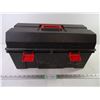 Image 2 : Black Plastic Tool Box with Contents