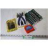 Image 1 : 5 Piece Spring-Clip Pliers - Measuring Tape - 5 Piece Punch & Chisel Set - Drill Bits