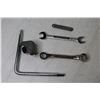 Image 3 : Assorted Saw Wrenches - Wrenches - Chisel - Punch - Feeler Gauge - Safety Blade Honing Stone
