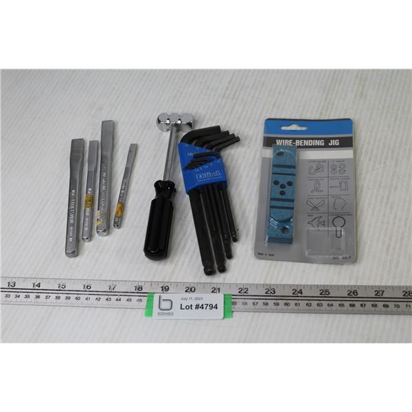 CrasftsMan Cold Chisels - Wire Bending Jig - Allen Keys - Metal Tooling Hammer