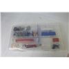 Image 5 : (2) Plastic Organizers - Bulbs Electrical - Glass Cutter - Misc. Items in Case