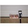 Image 4 : **Aluminum Shovel with 1970s Saskatchewan License Plates
