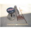 Image 1 : **Shop Stool, Shovel, (2) Bars