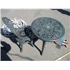 Image 2 : **Plastic Deck Table, with Water Holes and Miscellaneous 24" Round