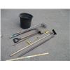 Image 1 : **Garden Related Items, Hoe, Sprinklers, Shovel, Weasel