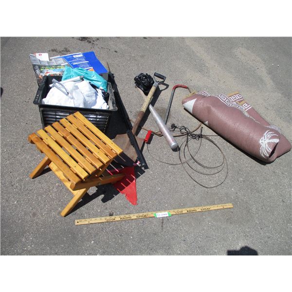 **Splash Pool, Small Folding Chair, Shovel, Sewer Snake, Misc.