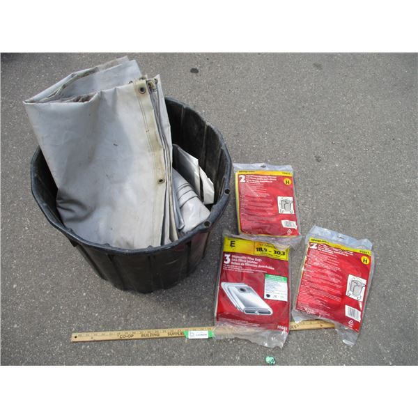 *Tub with Disposable Filter Bags, (2) Tarps