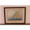 Image 1 : *Framed Yachts of the Americas Cup Art - 25" x 31"