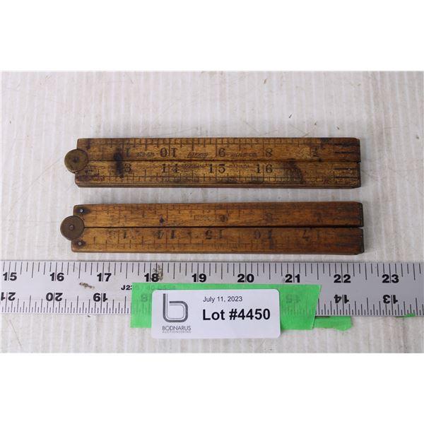 (2) Vintage Folding Rulers