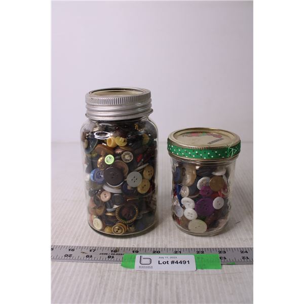 (2) Jars of Buttons