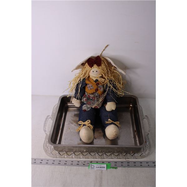 Serving Tray, Pan and Doll