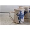 Image 3 : (10) Handmade Floral Ceramic Mugs