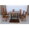 Image 1 : **Vintage Wooden Dining Room Set with 6 Chairs