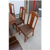 Image 4 : **Vintage Wooden Dining Room Set with 6 Chairs