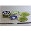 Image 1 : (4) Ceramic Bowls, Ceramic Plate, (5) Plastic Plates