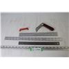 Image 1 : (3) Metal Rulers - Line Level Knife