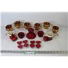 Image 1 : Candle Stand - Santa Boots Candle Holders - Assorted Candles