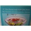 Image 2 : 10" Floating Glass Candle Holder w/Wreath