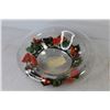 Image 3 : 10" Floating Glass Candle Holder w/Wreath