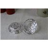 Image 2 : (2) Glass Candle Holders - (6) Candles