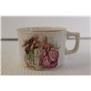 Image 2 : Fire-King Kimberly Glass Small Mug, Floral Small Mug with Gold Trim