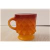 Image 3 : Fire-King Kimberly Glass Small Mug, Floral Small Mug with Gold Trim