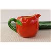 Image 3 : Tomatoware Cream and Sugar Holder Set (Pitcher Chipped)