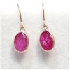 Image 1 : 10K Yellow Gold Ruby(2ct) Earrings (~Size 0) (~length 0 inches) (~weight 0.71g), Appraised Retail $1