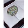 Image 2 : Natural Fire Opal Multi Stone 12.60 Carat Cluster .925 Silver Ring with APPRAISAL CERTIFICATE VALUE 