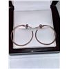 Image 1 : Pair of Ladies .925/14K Rose Gold Diamond 1.08 Carat Earrings  with APPRAISAL CERTIFICATE VALUE $140