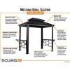 Image 2 : Sojag Messina Grill Gazebo 6' x 8'