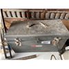 Image 2 : Beach metal tool box c/w files,oil filter wrenches,rivet gun and screwdrivers