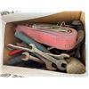 Image 2 : Box of tools,assorted wrenches,hammers tie down strap