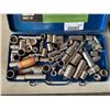 Image 1 : Metal tool box of assorted sockets and accessories