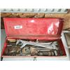 Image 1 : Metal toolbox of assorted sockets,pipe wrenches and wrenches