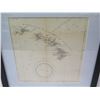 Image 2 : Hawaiian or Sandwich Islands Map of Hawaii, US Geological Survey 1893, Framed 15"x15"