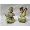 Image 2 : Qty 2 Figurines: Hula Girl Bobble Marked Ardalt Japan & Musician w/ Dancer by Sankyo