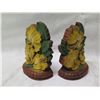 Image 2 : Qty 2 Yellow Hibiscus Bookends, 5.5"x7"H