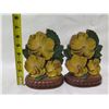 Image 8 : Qty 2 Yellow Hibiscus Bookends, 5.5"x7"H